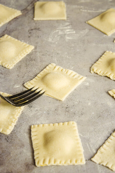 Kürbis-Cotta-Ravioli